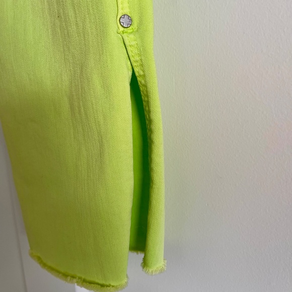 Liverpool Los Angeles Lime Green Gia Glider Pull-On Split Hem Ankle Jeans~Size 8 - Picture 5 of 8